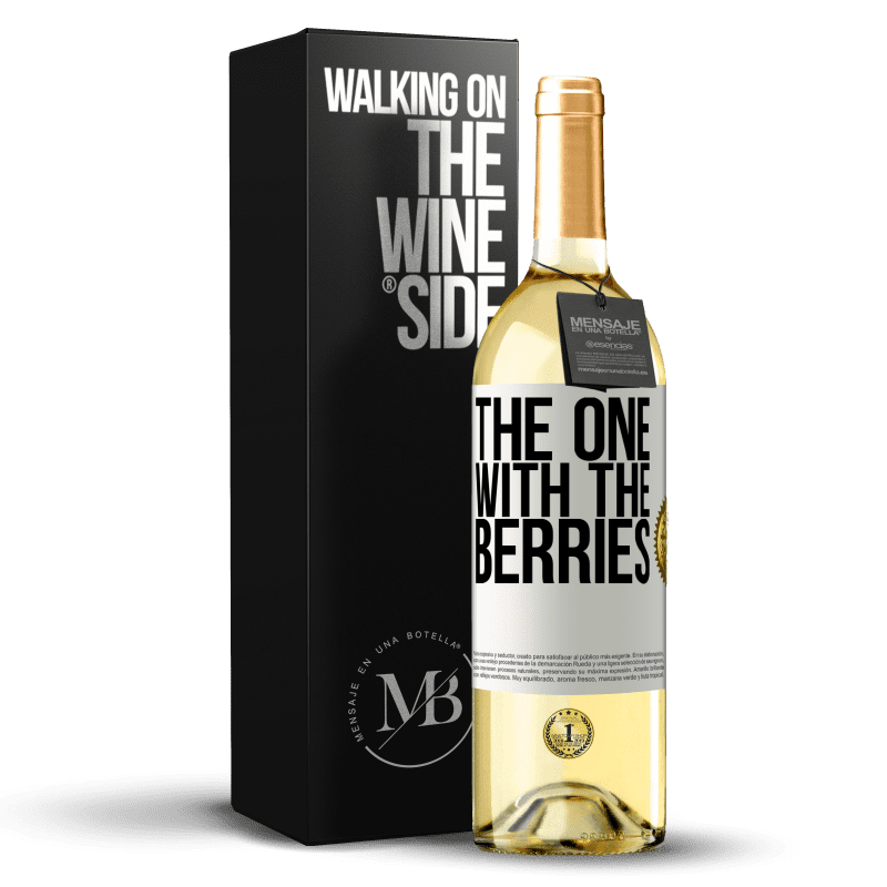 29,95 € Бесплатная доставка | Белое вино Издание WHITE The one with the berries Белая этикетка. Настраиваемая этикетка Молодое вино Урожай 2024 Verdejo