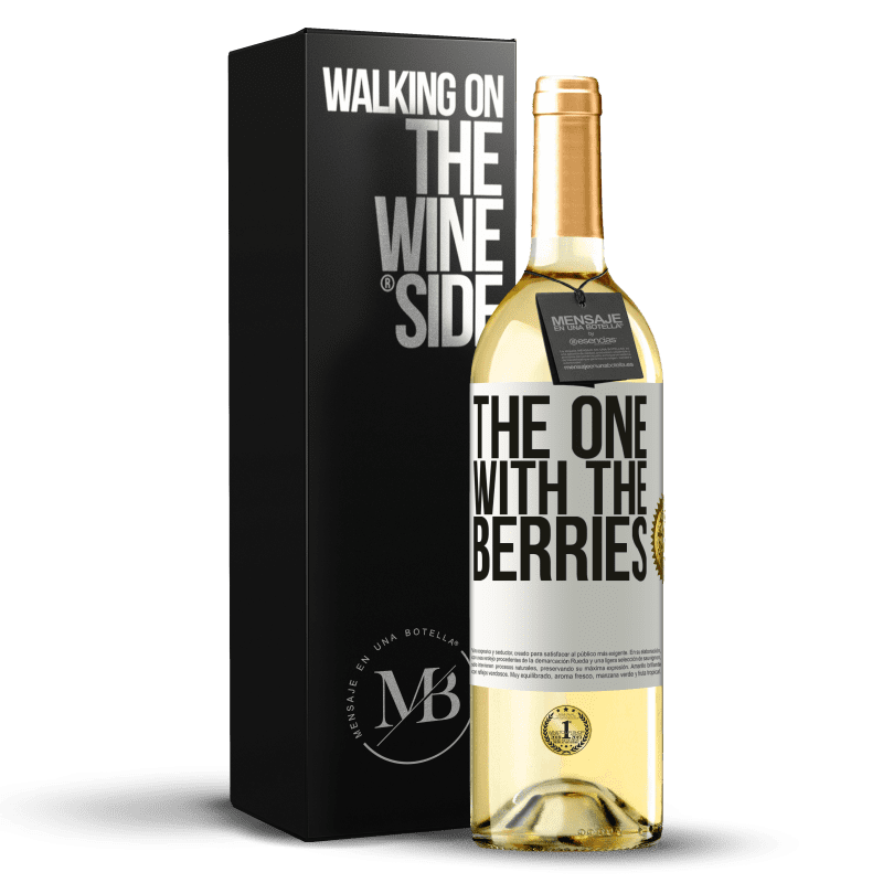 29,95 € Kostenloser Versand | Weißwein WHITE Ausgabe The one with the berries Weißes Etikett. Anpassbares Etikett Junger Wein Ernte 2025 Verdejo
