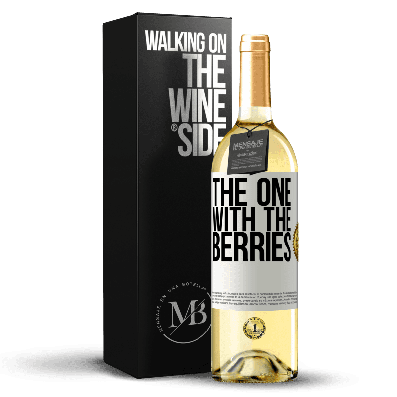 29,95 € Envio grátis | Vinho branco Edição WHITE The one with the berries Etiqueta Branca. Etiqueta personalizável Vinho jovem Colheita 2025 Verdejo
