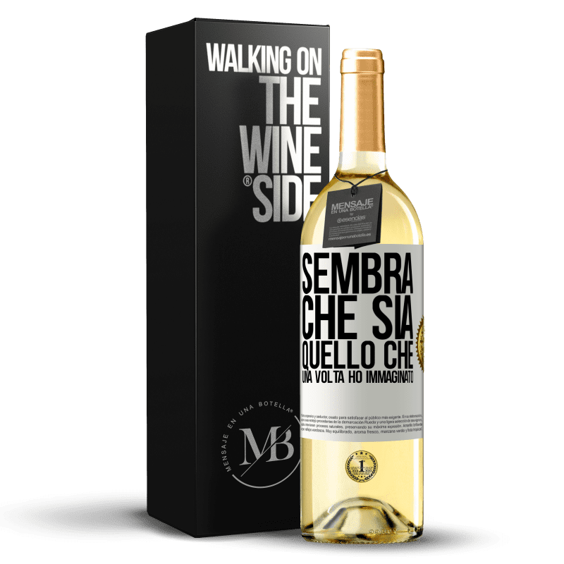 29,95 € Spedizione Gratuita | Vino bianco Edizione WHITE Sembra che sia quello che una volta ho immaginato Etichetta Bianca. Etichetta personalizzabile Vino giovane Raccogliere 2024 Verdejo