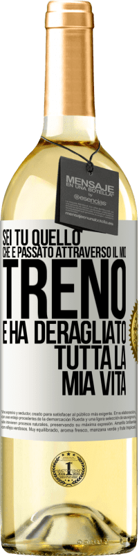 29,95 € | Vino bianco Edizione WHITE Sei tu quello che è passato attraverso il mio treno e ha deragliato tutta la mia vita Etichetta Bianca. Etichetta personalizzabile Vino giovane Raccogliere 2024 Verdejo