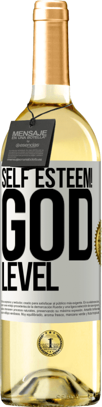 29,95 € Free Shipping | White Wine WHITE Edition Self esteem! God level White Label. Customizable label Young wine Harvest 2025 Verdejo