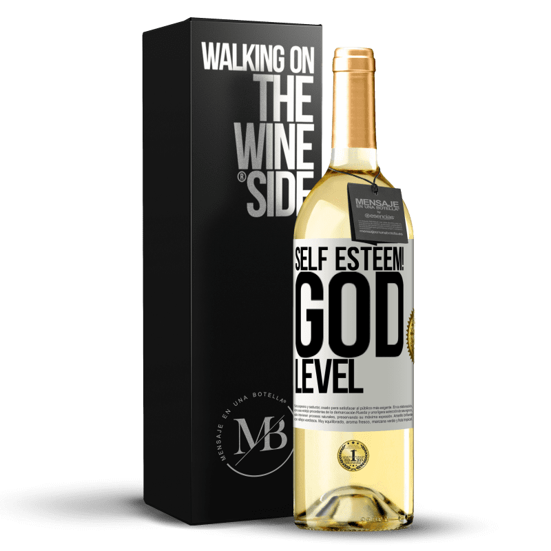 29,95 € Free Shipping | White Wine WHITE Edition Self esteem! God level White Label. Customizable label Young wine Harvest 2023 Verdejo