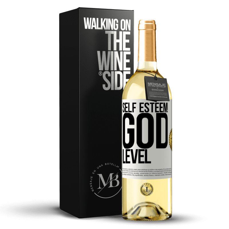 29,95 € Free Shipping | White Wine WHITE Edition Self esteem! God level White Label. Customizable label Young wine Harvest 2025 Verdejo