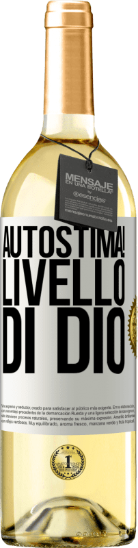 29,95 € | Vino bianco Edizione WHITE Autostima! Livello di Dio Etichetta Bianca. Etichetta personalizzabile Vino giovane Raccogliere 2023 Verdejo