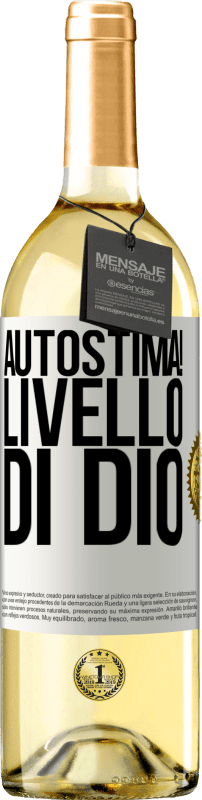 29,95 € | Vino bianco Edizione WHITE Autostima! Livello di Dio Etichetta Bianca. Etichetta personalizzabile Vino giovane Raccogliere 2024 Verdejo