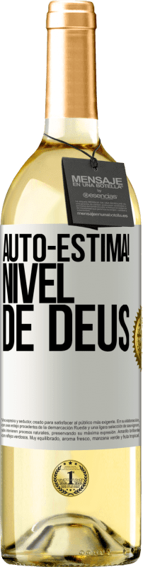 29,95 € | Vinho branco Edição WHITE Auto-estima! Nível de Deus Etiqueta Branca. Etiqueta personalizável Vinho jovem Colheita 2023 Verdejo