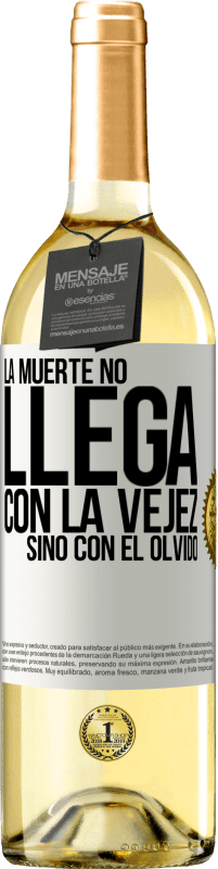 29,95 € | Vino Blanco Edición WHITE La muerte no llega con la vejez, sino con el olvido Etiqueta Blanca. Etiqueta personalizable Vino joven Cosecha 2025 Verdejo