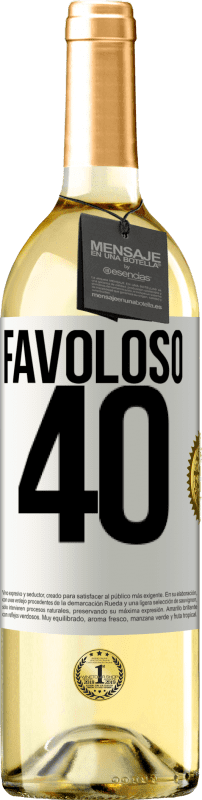 29,95 € | Vino bianco Edizione WHITE Favoloso 40 Etichetta Bianca. Etichetta personalizzabile Vino giovane Raccogliere 2024 Verdejo