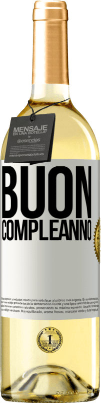 29,95 € | Vino bianco Edizione WHITE Buon compleanno Etichetta Bianca. Etichetta personalizzabile Vino giovane Raccogliere 2024 Verdejo