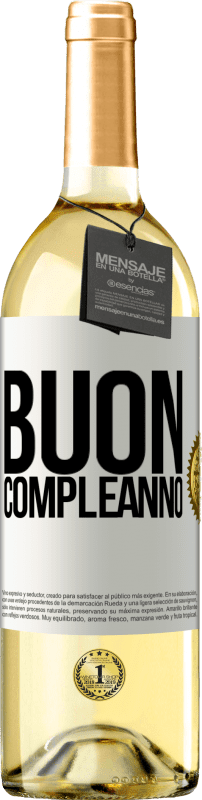 29,95 € | Vino bianco Edizione WHITE Buon compleanno Etichetta Bianca. Etichetta personalizzabile Vino giovane Raccogliere 2024 Verdejo