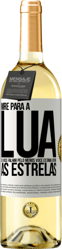 29,95 € Envio grátis | Vinho branco Edição WHITE Mire para a lua, se você falhar pelo menos você estará entre as estrelas Etiqueta Branca. Etiqueta personalizável Vinho jovem Colheita 2023 Verdejo