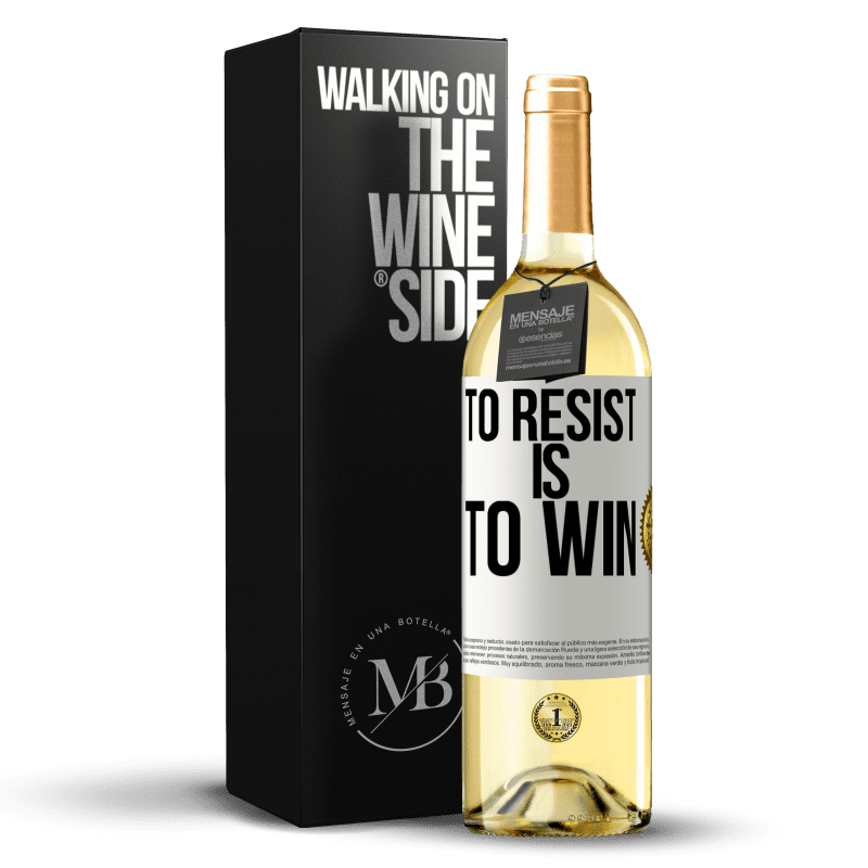 29,95 € Free Shipping | White Wine WHITE Edition To resist is to win White Label. Customizable label Young wine Harvest 2025 Verdejo