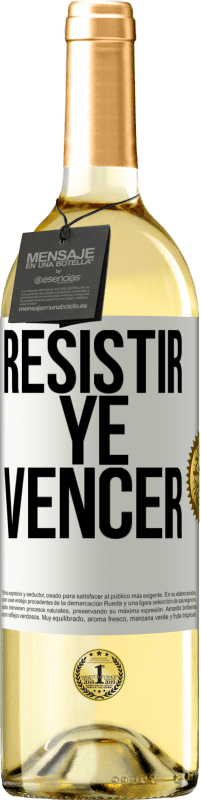 29,95 € | Vino Blanco Edición WHITE Resistir ye vencer Etiqueta Blanca. Etiqueta personalizable Vino joven Cosecha 2023 Verdejo