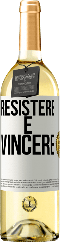 29,95 € | Vino bianco Edizione WHITE Resistere è vincere Etichetta Bianca. Etichetta personalizzabile Vino giovane Raccogliere 2023 Verdejo