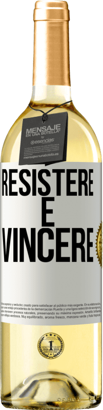 29,95 € | Vino bianco Edizione WHITE Resistere è vincere Etichetta Bianca. Etichetta personalizzabile Vino giovane Raccogliere 2025 Verdejo