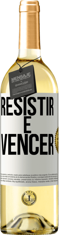 29,95 € | Vinho branco Edição WHITE Resistir é vencer Etiqueta Branca. Etiqueta personalizável Vinho jovem Colheita 2025 Verdejo