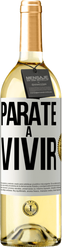 29,95 € Envío gratis | Vino Blanco Edición WHITE Párate a vivir Etiqueta Blanca. Etiqueta personalizable Vino joven Cosecha 2023 Verdejo