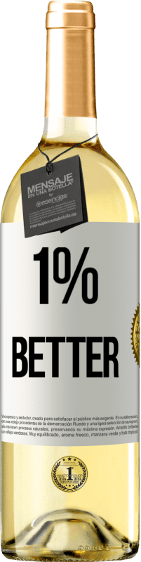 29,95 € | Vin blanc Édition WHITE 1% Better Étiquette Blanche. Étiquette personnalisable Vin jeune Récolte 2025 Verdejo