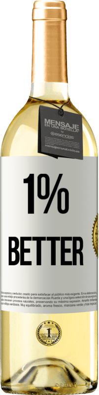 Envio grátis | Vinho branco Edição WHITE 1% Better Etiqueta Branca. Etiqueta personalizável Vinho jovem Colheita 2023 Verdejo