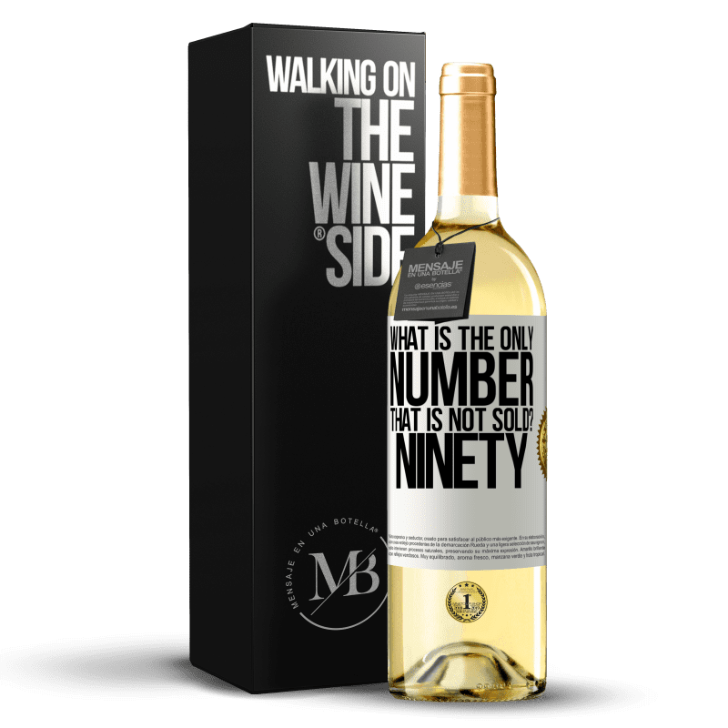 29,95 € Free Shipping | White Wine WHITE Edition What is the only number that is not sold? Ninety White Label. Customizable label Young wine Harvest 2025 Verdejo