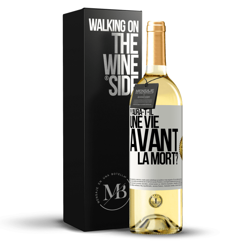 29,95 € Envoi gratuit | Vin blanc Édition WHITE Y aura-t-il une vie avant la mort? Étiquette Blanche. Étiquette personnalisable Vin jeune Récolte 2023 Verdejo