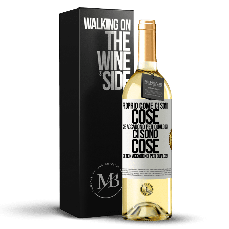 29,95 € Spedizione Gratuita | Vino bianco Edizione WHITE Proprio come ci sono cose che accadono per qualcosa, ci sono cose che non accadono per qualcosa Etichetta Bianca. Etichetta personalizzabile Vino giovane Raccogliere 2023 Verdejo