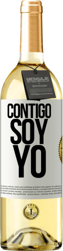 29,95 € | Vino Blanco Edición WHITE Contigo soy yo Etiqueta Blanca. Etiqueta personalizable Vino joven Cosecha 2023 Verdejo