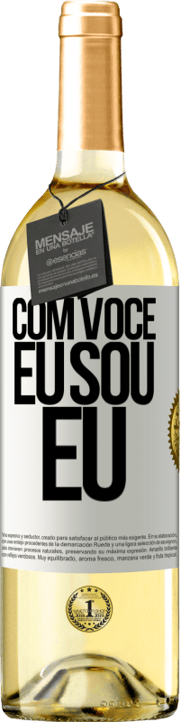 29,95 € | Vinho branco Edição WHITE Com você eu sou eu Etiqueta Branca. Etiqueta personalizável Vinho jovem Colheita 2024 Verdejo