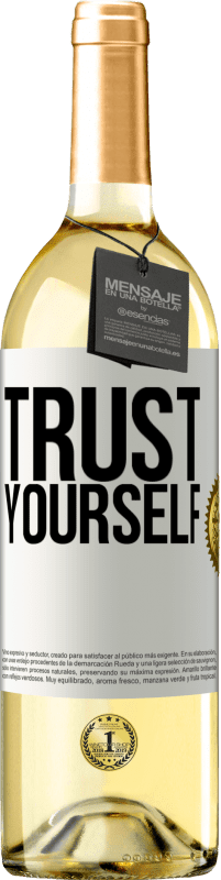 29,95 € | Белое вино Издание WHITE Доверяй себе Белая этикетка. Настраиваемая этикетка Молодое вино Урожай 2023 Verdejo
