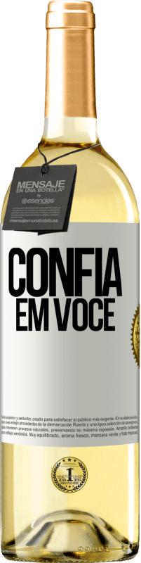 29,95 € | Vinho branco Edição WHITE Confia em você Etiqueta Branca. Etiqueta personalizável Vinho jovem Colheita 2023 Verdejo