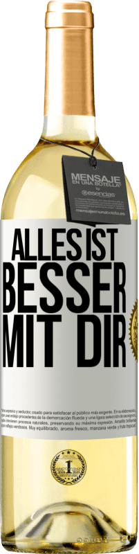 29,95 € | Weißwein WHITE Ausgabe Alles ist besser mit Dir Weißes Etikett. Anpassbares Etikett Junger Wein Ernte 2024 Verdejo