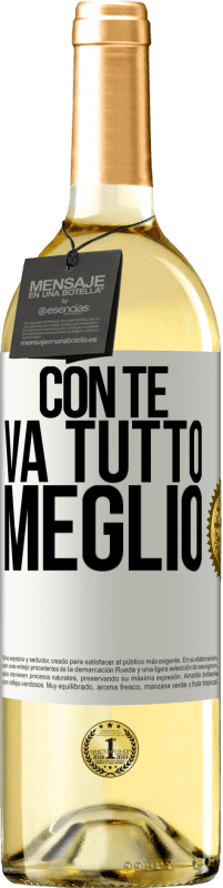 29,95 € | Vino bianco Edizione WHITE Con te va tutto meglio Etichetta Bianca. Etichetta personalizzabile Vino giovane Raccogliere 2024 Verdejo