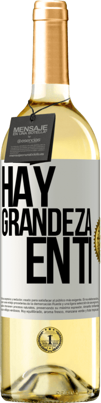 29,95 € Envío gratis | Vino Blanco Edición WHITE Hay grandeza en ti Etiqueta Blanca. Etiqueta personalizable Vino joven Cosecha 2025 Verdejo