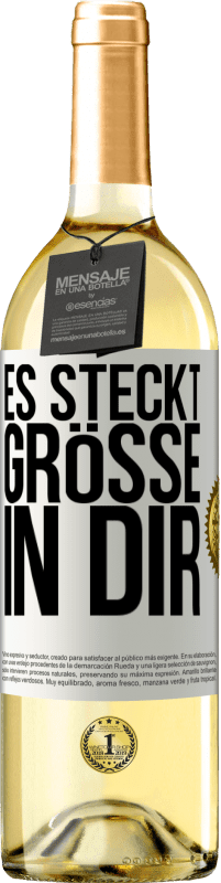 29,95 € | Weißwein WHITE Ausgabe Es steckt Größe in dir Weißes Etikett. Anpassbares Etikett Junger Wein Ernte 2023 Verdejo