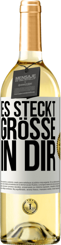 29,95 € Kostenloser Versand | Weißwein WHITE Ausgabe Es steckt Größe in dir Weißes Etikett. Anpassbares Etikett Junger Wein Ernte 2025 Verdejo