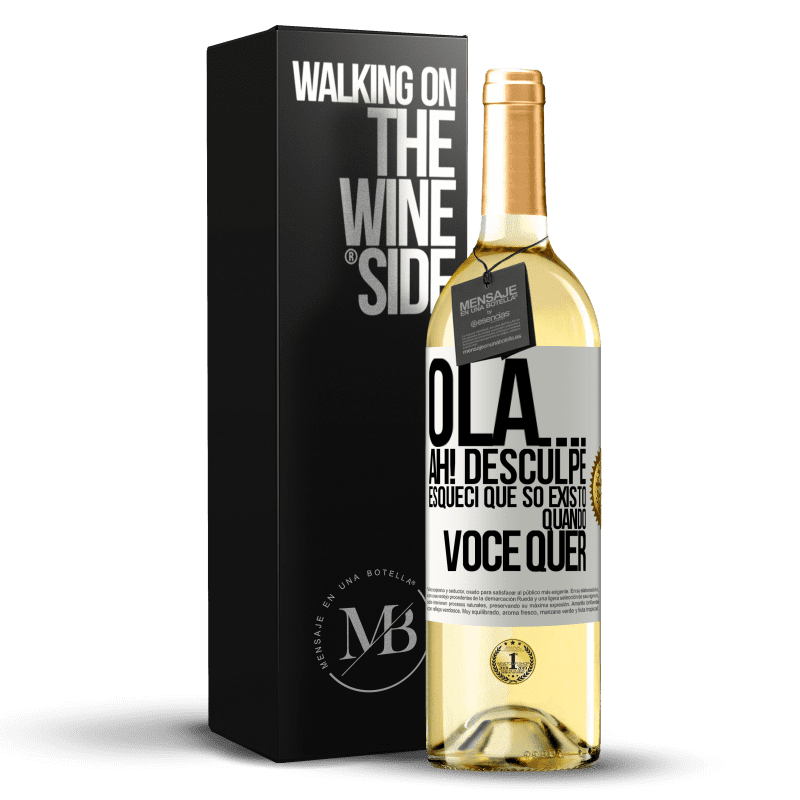 29,95 € Envio grátis | Vinho branco Edição WHITE Olá ... Ah! Desculpe. Esqueci que só existo quando você quer Etiqueta Branca. Etiqueta personalizável Vinho jovem Colheita 2025 Verdejo