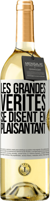 29,95 € Envoi gratuit | Vin blanc Édition WHITE Les grandes vérités se disent en plaisantant Étiquette Blanche. Étiquette personnalisable Vin jeune Récolte 2023 Verdejo