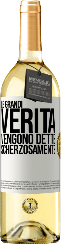 29,95 € | Vino bianco Edizione WHITE Le grandi verità vengono dette scherzosamente Etichetta Bianca. Etichetta personalizzabile Vino giovane Raccogliere 2024 Verdejo