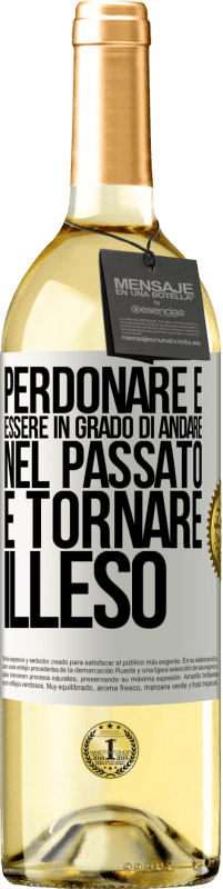 Spedizione Gratuita | Vino bianco Edizione WHITE Perdonare è essere in grado di andare nel passato e tornare illeso Etichetta Bianca. Etichetta personalizzabile Vino giovane Raccogliere 2023 Verdejo