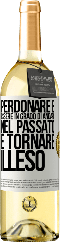 29,95 € Spedizione Gratuita | Vino bianco Edizione WHITE Perdonare è essere in grado di andare nel passato e tornare illeso Etichetta Bianca. Etichetta personalizzabile Vino giovane Raccogliere 2025 Verdejo