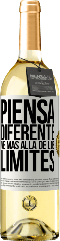29,95 € Envío gratis | Vino Blanco Edición WHITE Piensa diferente. Ve más allá de los límites Etiqueta Blanca. Etiqueta personalizable Vino joven Cosecha 2025 Verdejo