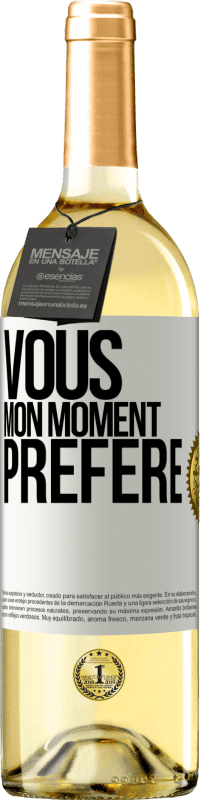 29,95 € | Vin blanc Édition WHITE Vous. Mon moment préféré Étiquette Blanche. Étiquette personnalisable Vin jeune Récolte 2024 Verdejo