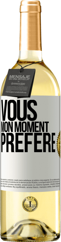 29,95 € Envoi gratuit | Vin blanc Édition WHITE Vous. Mon moment préféré Étiquette Blanche. Étiquette personnalisable Vin jeune Récolte 2025 Verdejo