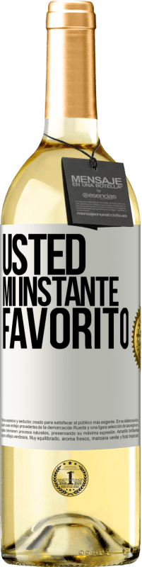 29,95 € | Vino Blanco Edición WHITE Usted. Mi instante favorito Etiqueta Blanca. Etiqueta personalizable Vino joven Cosecha 2024 Verdejo