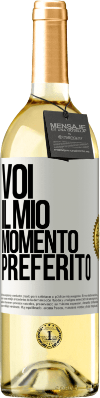 Spedizione Gratuita | Vino bianco Edizione WHITE Voi. Il mio momento preferito Etichetta Bianca. Etichetta personalizzabile Vino giovane Raccogliere 2023 Verdejo