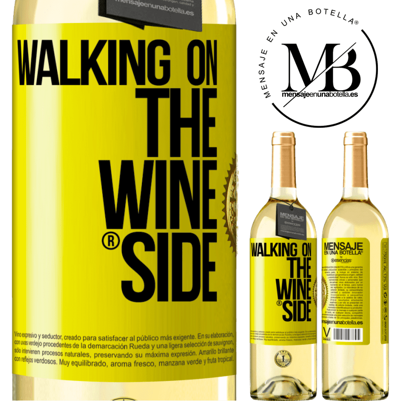29,95 € Free Shipping | White Wine WHITE Edition Walking on the Wine Side® Yellow Label. Customizable label Young wine Harvest 2023 Verdejo