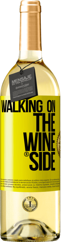29,95 € | Vin blanc Édition WHITE Walking on the Wine Side® Étiquette Jaune. Étiquette personnalisable Vin jeune Récolte 2023 Verdejo
