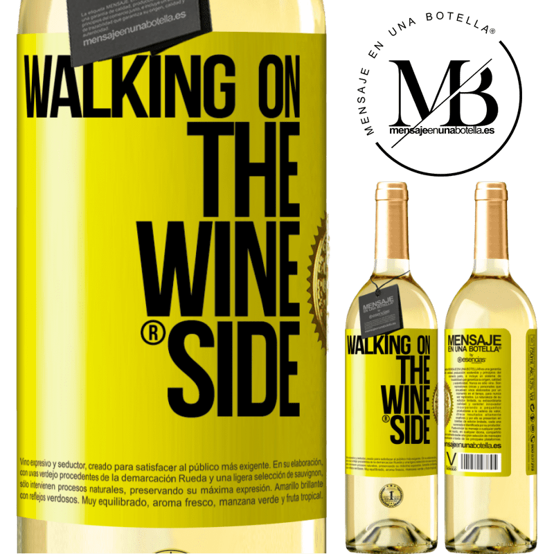 29,95 € Envoi gratuit | Vin blanc Édition WHITE Walking on the Wine Side® Étiquette Jaune. Étiquette personnalisable Vin jeune Récolte 2023 Verdejo