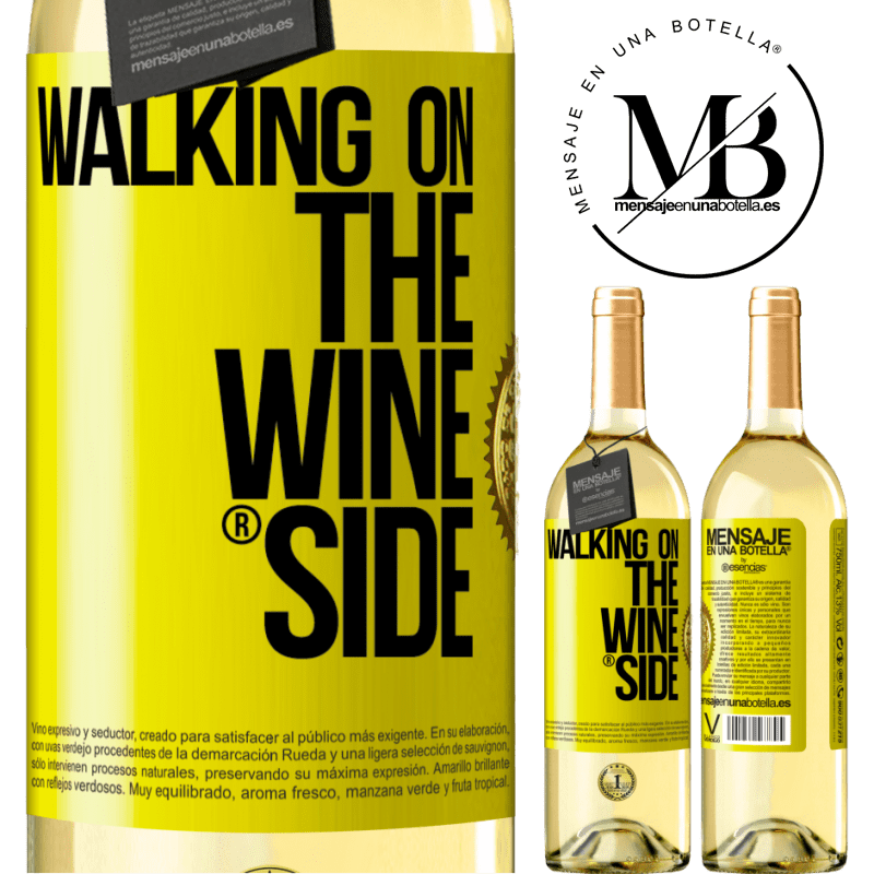 29,95 € Envoi gratuit | Vin blanc Édition WHITE Walking on the Wine Side® Étiquette Jaune. Étiquette personnalisable Vin jeune Récolte 2024 Verdejo